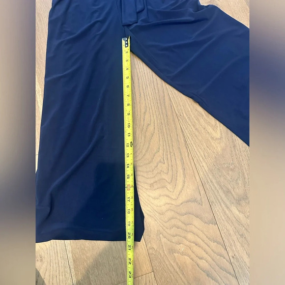 NWT GILLI navy blue jumpsuit with bow tie cinched waist cropped‎ small - Picture 9 of 10